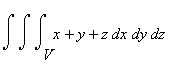 Int(Int(Int(x+y+z,x = V .. ``),y = `` .. ``),z = ``...