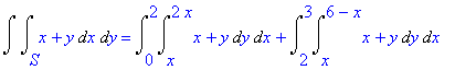 Int(Int(x+y,x = S .. ``),y = `` .. ``) = Int(Int(x+...
