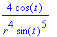 4/r^4*cos(t)/sin(t)^5