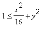 1 <= 1/16*x^2+y^2