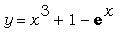 y = x^3+1-exp(x)