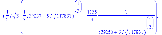 X := 1/3*(39250+6*I*sqrt(117831))^(1/3)+1156/3/((39...