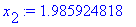 x[2] := 1.985924818