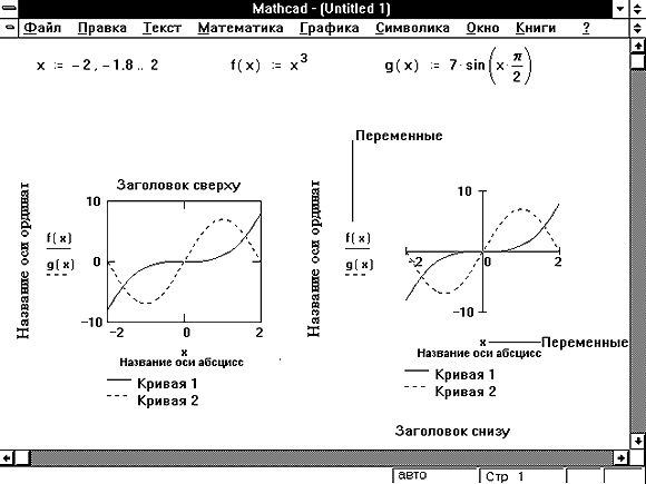 MathCad. ЛР2. Примеры.