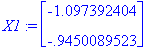 X1 := matrix([[-1.097392404], [-.9450089523]])