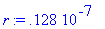 r := .128e-7