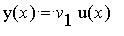 y(x) = v[1]*u(x)