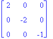 matrix([[2, 0, 0], [0, -2, 0], [0, 0, -1]])