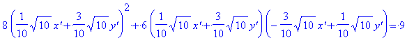 8*(1/10*sqrt(10)*`x'`+3/10*sqrt(10)*`y'`)^2+6*(1/10...