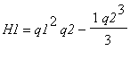 H1 = q1^2*q2-1*q2^3/3