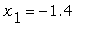 x[1] = -1.4