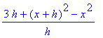 (3*h+(x+h)^2-x^2)/h